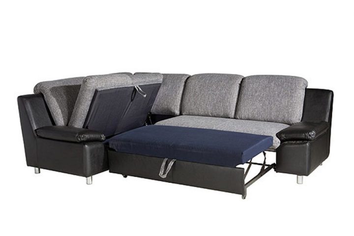 Canapé D'Angle Convertible Renato – Tissu Et Cuir Pu à Canapé D'Angle Convertible Tissu Sury