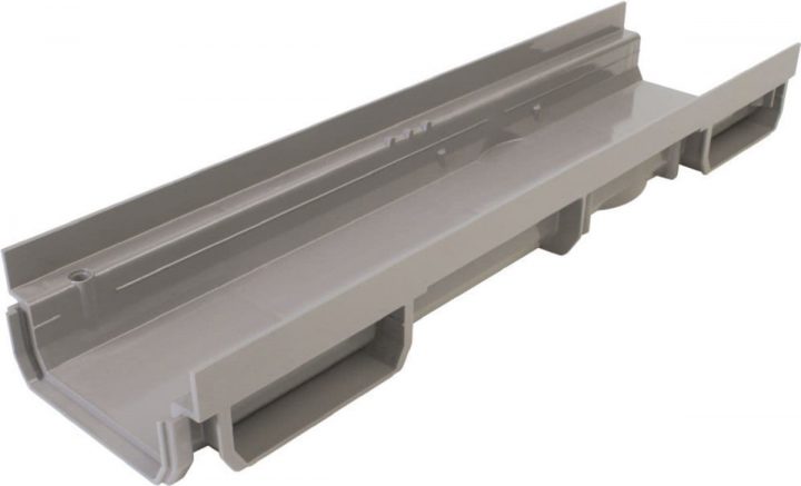 Caniveau 130 Bas Connecto Cab773 – Pvc Gris Clair – L. 0,5 M intérieur Caniveau De Douche Nicoll