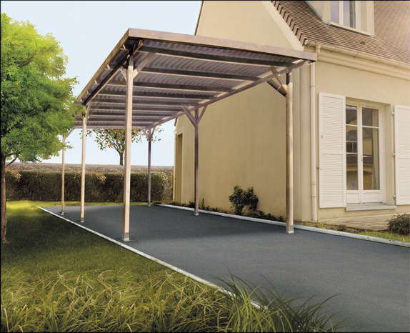 Carports Avec Toiture Le Carport + Toiture – Brico Dépôt encequiconcerne Carport Bois Brico Depot