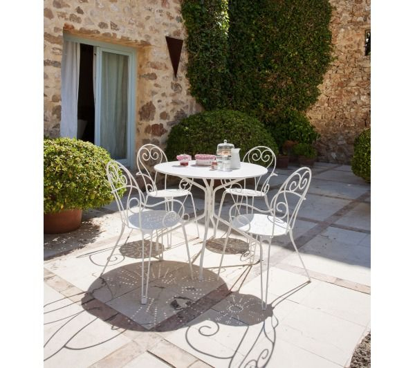 Carrefour Table De Jardin Romantique – Ø 95 Cm – Acier serapportantà Table De Jardin Carrefour