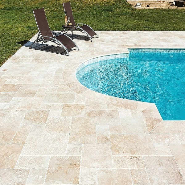 Carrelage Bagnac, En Travertin 60 X 40 X 1,2 Cm Sol serapportantà Carrelage Escalier Exterieur Antiderapant