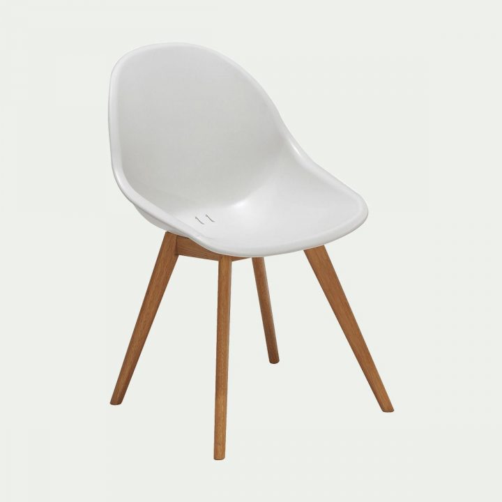 Chaise De Jardin Blanche En Résine Et Eucalyptus – Alinéa serapportantà Chaise De Jardin Alinea