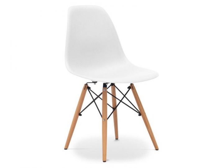 Chaise Dsw Charles Eames Style – Polypropylène Matt Blanc pour Chaise Eames Pas Cher