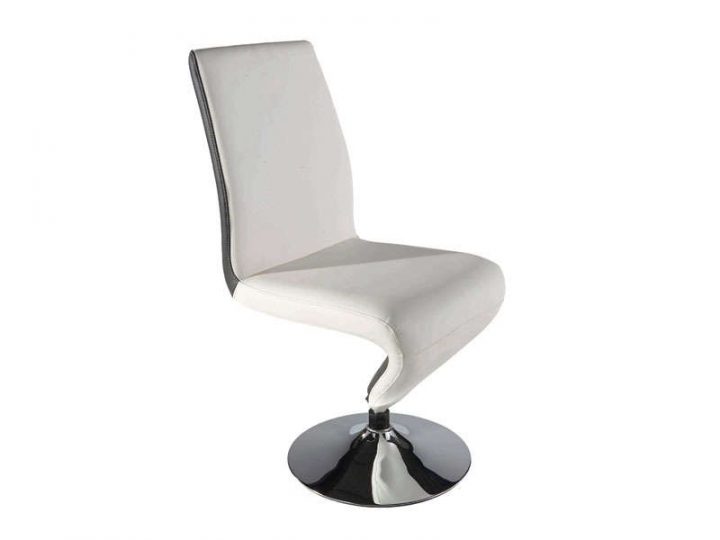 Chaise Electra Coloris Noir Et Blanc – Vente De Chaise tout Chaise Conforama