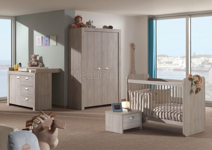 Chambre Bébé Complète Contemporaine Chêne Clair Margaux Pas Cher serapportantà Chambre Complète Bébé Pas Cher