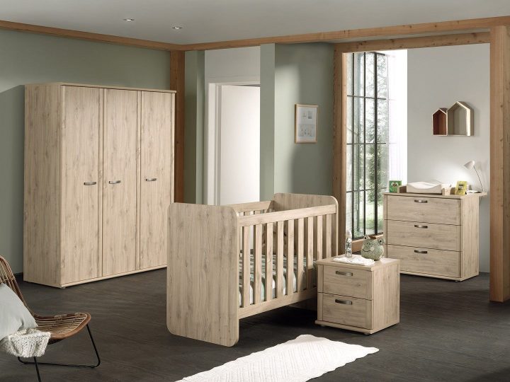 Chambre Bébé Complète Évolutive Chêne Mirko serapportantà Chambre Bébé Complète Évolutive