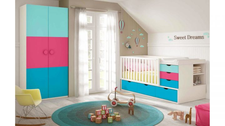 Chambre De Bébé Complete Composition L116 Avec Lit Évolutif – Glicerio intérieur Chambre Bébé Complète Évolutive