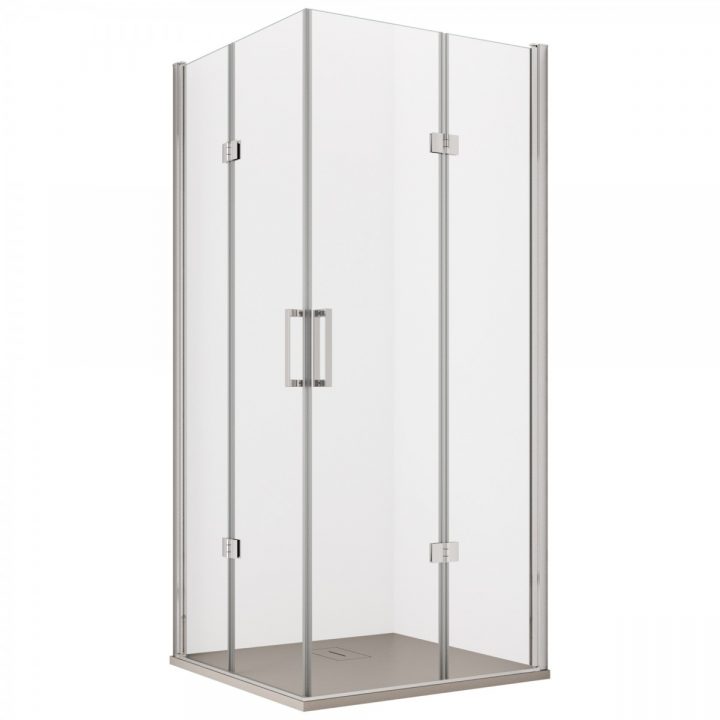 Coin Cabine De Douche H190 Cm 2 Portes Pliantes En Verre 6Mm Transparent Rea encequiconcerne Cabine De Douche 75X75