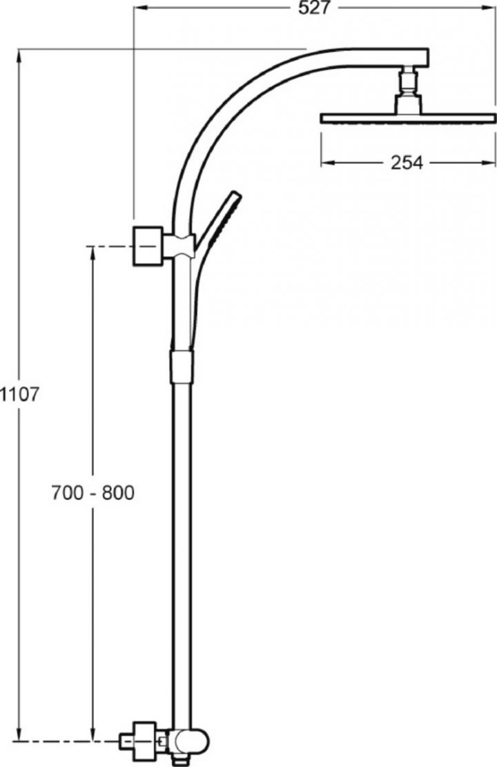 Colonne De Douche Oblo, Avec Mitigeur Thermostatique Et Pomme De Tête Ronde  D 250 Mm, Chromé Réf. E11717-Cp pour Colonne De Douche Oblo