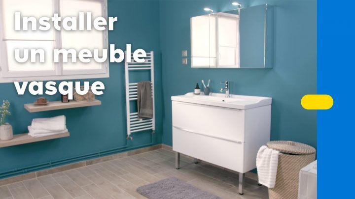 Comment Poser Un Meuble Vasque Dans Une Salle De Bains ? (Castorama) avec Robinet Lavabo Castorama