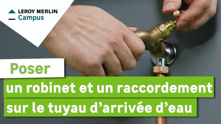 Comment Poser Un Robinet Et Un Raccordement Sur Le Tuyau D'arrivée D'eau ?  Leroy Merlin destiné Installer Robinet Exterieur Sans Soudure