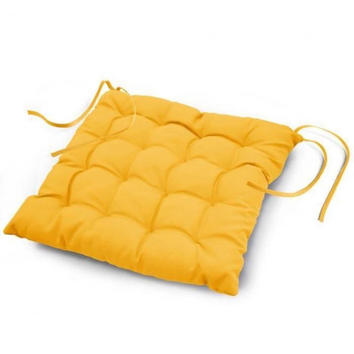 Coussin De Chaise Essentiel Jaune – Achat/Vente Coussin dedans Coussin De Jardin Pas Cher