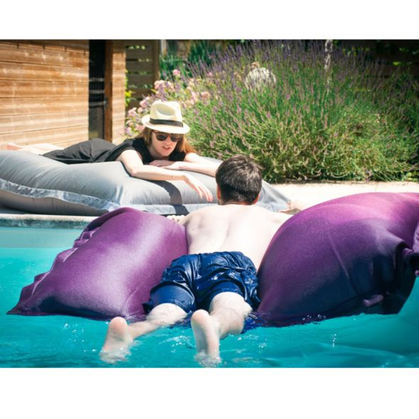 Coussin Géant Waterproof L125 L175 Cm Aubergine | Coussin pour Gamm Vert Salon De Jardin