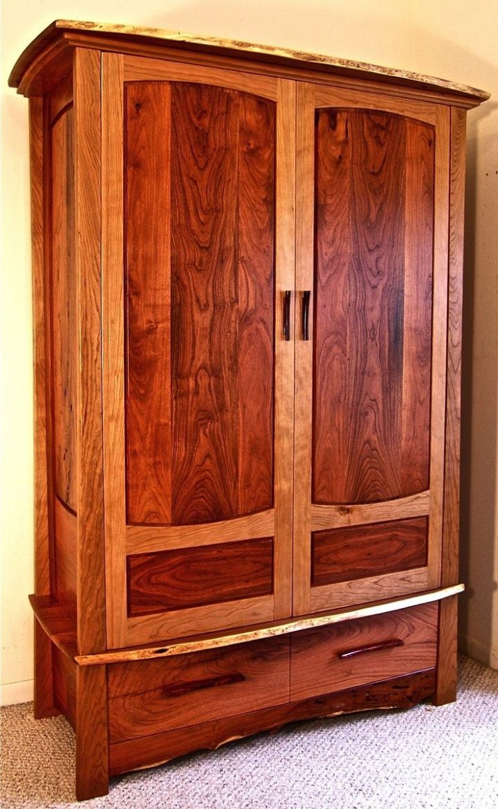 Custom Made Mesquite & Cherry Armoire By Louis Fry dedans Armoire But