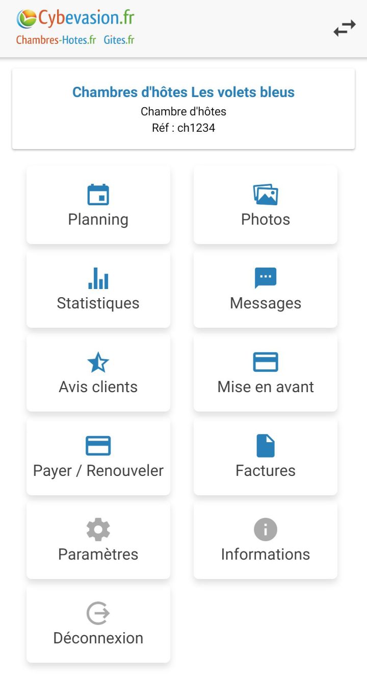 Cybevasion Extranet Pour Android – Téléchargez L'apk pour Cybévasion Chambres D Hotes