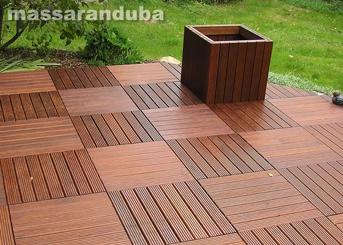 Dalle De Terrasse En Bois Macaranduba – 50 X 50 Cm à Dalle Bangkirai 100X100