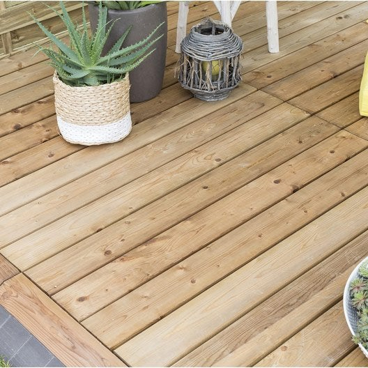 Dalle Terrasse – Caillebotis – Lame Terrasse – Planche intérieur Planche Clipsable Bois Xtiles