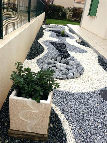 Decoration Jardin Galets Blancs concernant Idee Deco Jardin Gravier