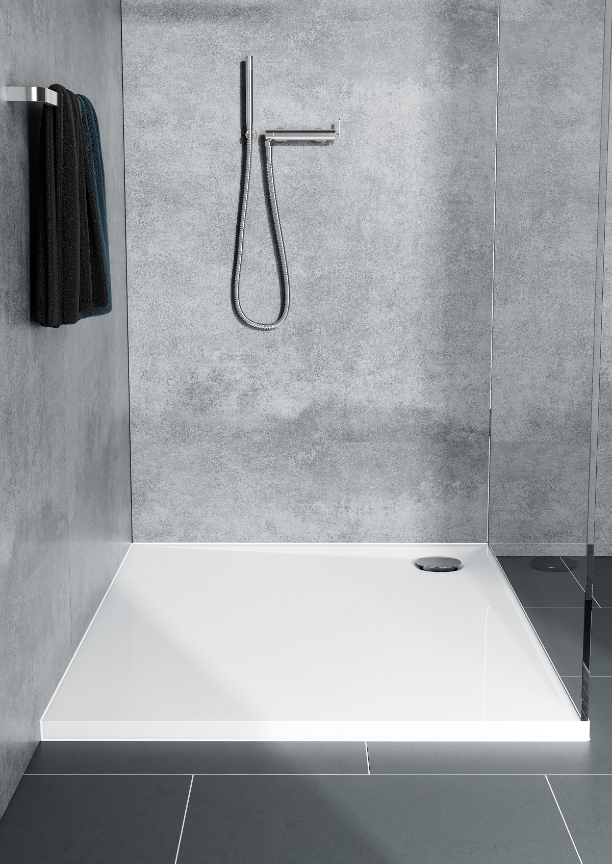 Détails Sur Bac De Douche Receveur Plat 80X80 90X90 90X100 80X100 90X120  Stabilsound Plus pour Receveur De Douche 80X100