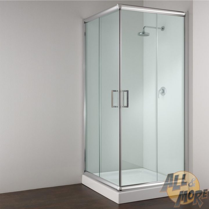 Détails Sur Cabine De Douche Paroi Douche 75X75 H185 Cm Verre Transparent  Angulaire Alabama intérieur Cabine De Douche 75X75