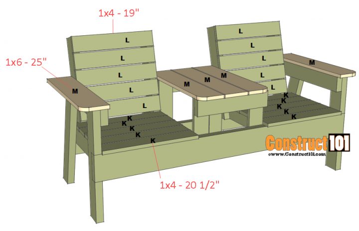 Double Chair Bench Plans – Step-By-Step Plans | Plans De avec Plan Meuble Palette Pdf