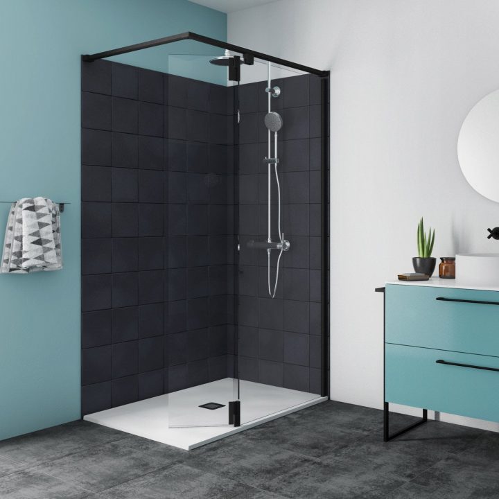 Douche À L'Italienne Eliseo, Avec Receveur Kioto2 Blanc pour Cabine Douche 90X120