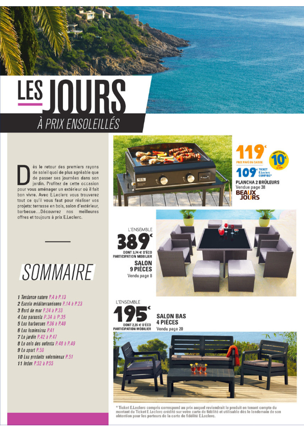 E.leclerc – Mobilier De Jardin – Plein Air serapportantà Leclerc Jardin Catalogue