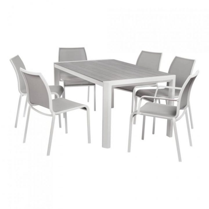 Ensemble Moody S Table L160Cm + 4 Chaises Et 2 Fauteuils pour Table De Jardin Truffaut