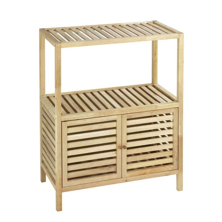 Etagère De Salle De Bain En Bois Norway – L. 67,5 X H. 86 Cm – Marron Noix tout Étagère Salle De Bain Bois