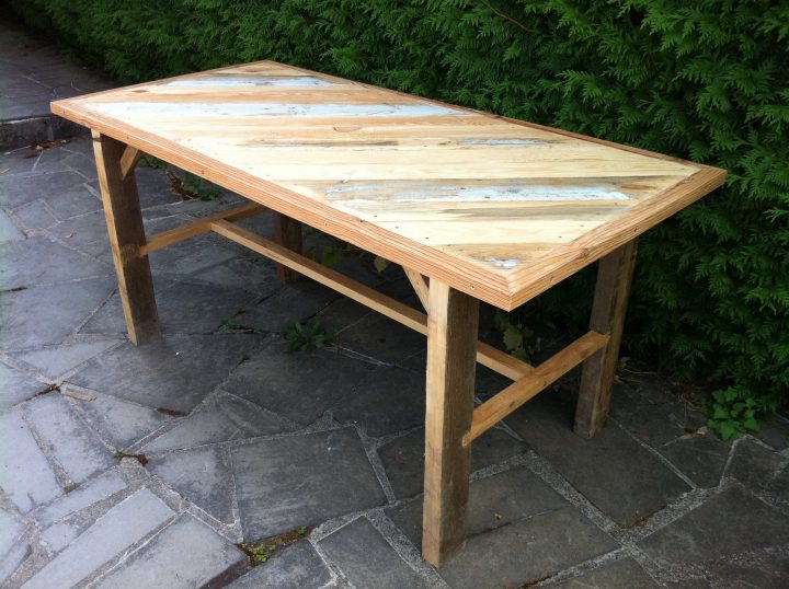 Fabrication D'Une Table Solide Avec Du Bois De tout Fabriquer Table De Jardin