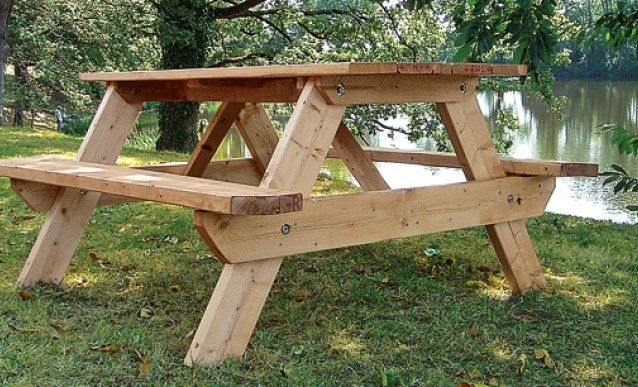 Fabriquer Une Table De Pique-Nique En 2020 | Table De à Fabriquer Table Bois Exterieur