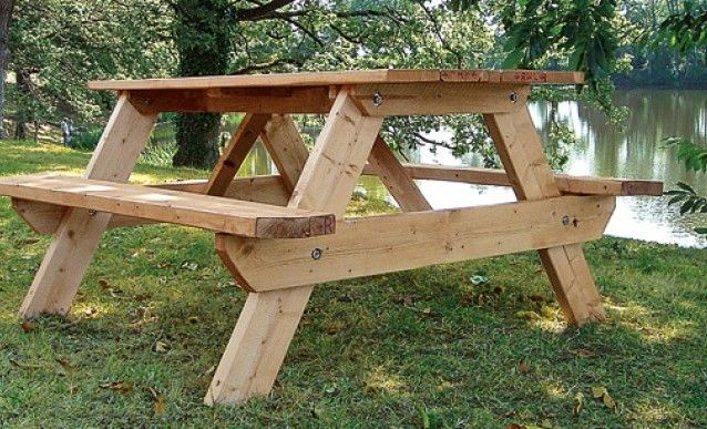 Fabriquer Une Table De Pique-Nique En 2020 | Table De avec Fabriquer Table De Jardin