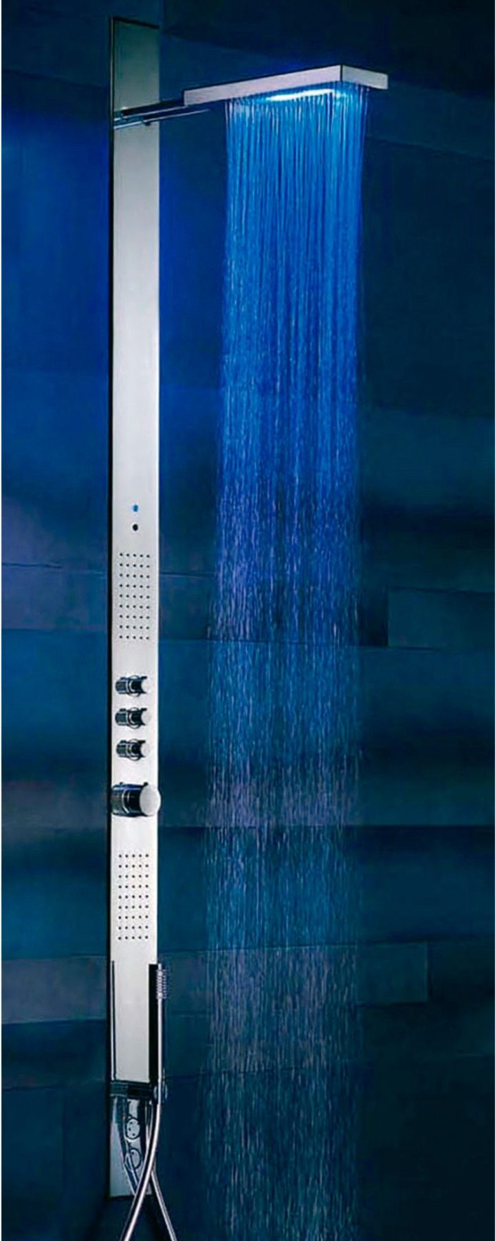 Fantini Acquazzurra Design F. Sargiani Colonne De Douche concernant Pomme De Douche Lumineuse