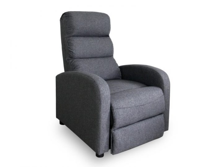 Fauteuil Relax Manuel Lasco Tissu Gris – Conforama tout Fauteuil Relax Conforama