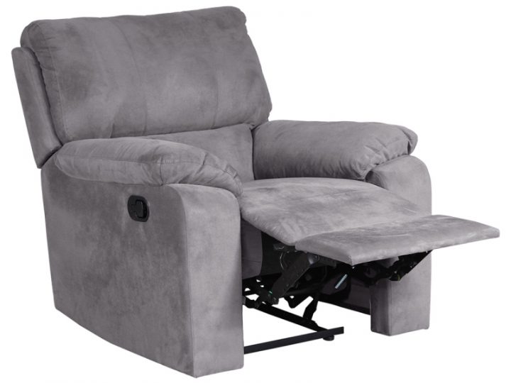 Fauteuil Relax Winter Tissu Gris Clair – Vente De Fauteuil dedans Fauteuil Relax Conforama