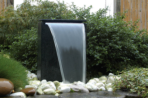 Fontaine De Jardin Vicenza Chute D'Eau + Led | Jardideco pour Fontaine Jardin Zen