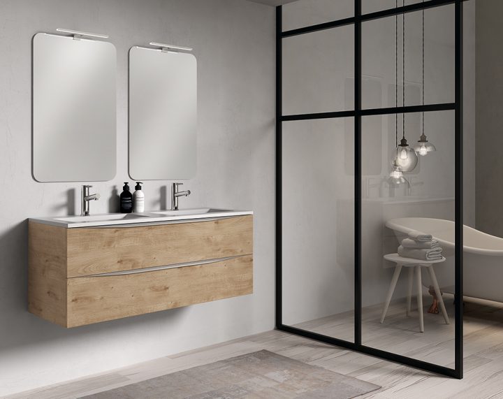 Forgiarini dedans Meuble Salle De Bain Bois Clair