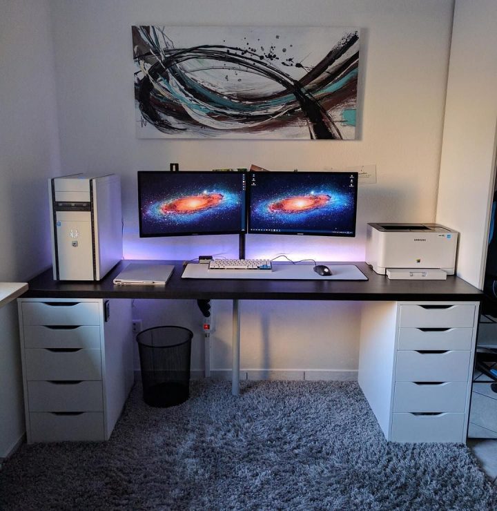 Gaming Desks | Home Office Setup, Computer Desk Setup destiné Bureau Gamer Ikea