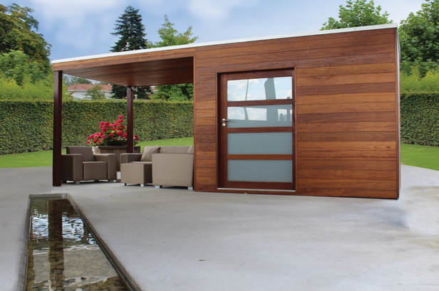 Gardival | Tuinhuis Box Iroko Tokyo E 400X200 Met Luifel concernant Gardival