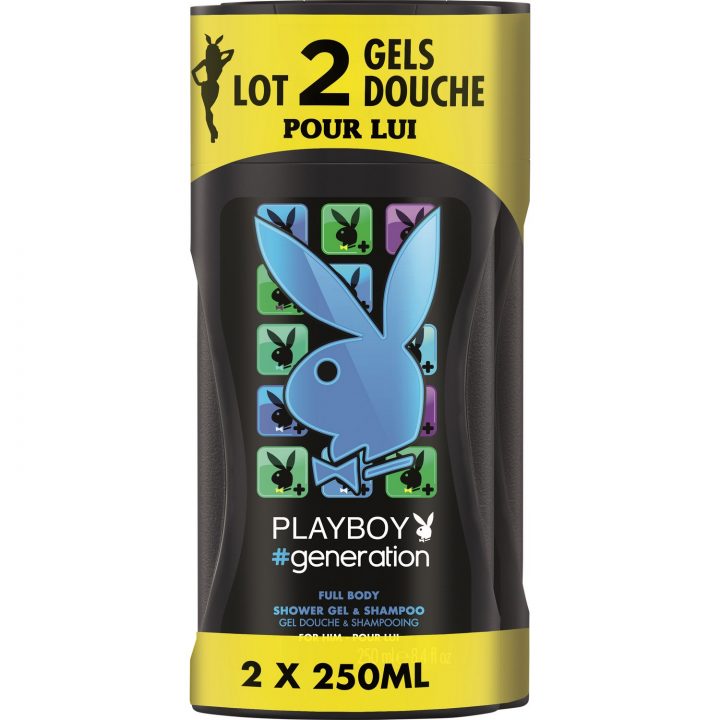 Gel Douche Generation Playboy Les 2 Flacons De 250 Ml avec Gel Douche Playboy