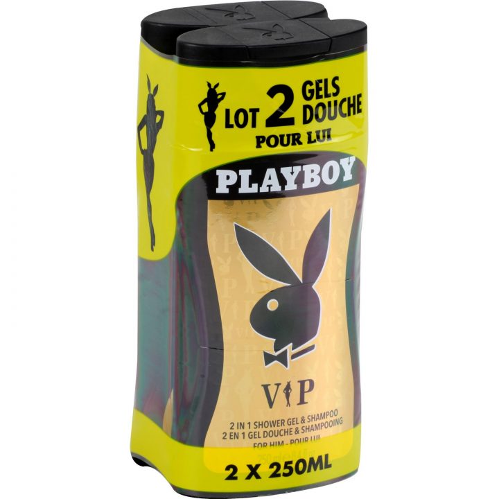 Gel Douche Vip Playboy Playboy – Les 2 Flacons De 250 Ml à Gel Douche Playboy