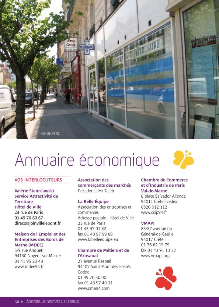 Guide De La Ville De Joinville Le Pont By Mairie De serapportantà Chambre De Commerce Creteil