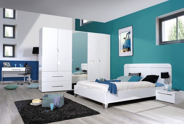 Hendaye Laque Blanc Chambre A Coucher Moderne : Le Lit 160 serapportantà Meuble Blanc Laqué Chambre