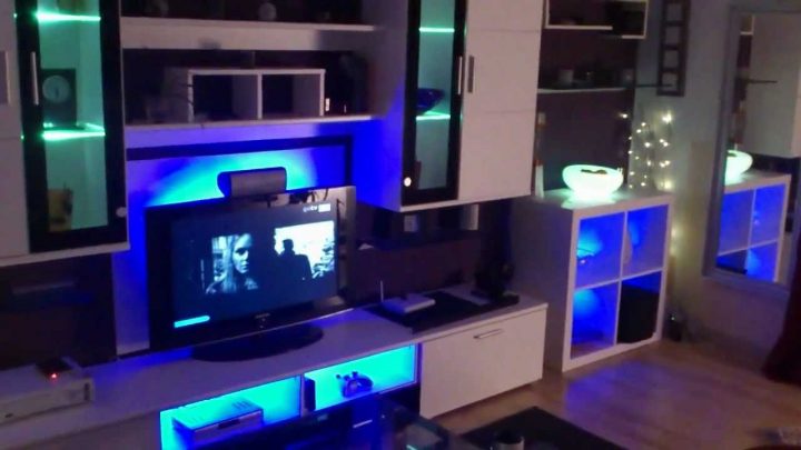 Ikea Expedit Led Dioder Living Gaming Room Wohnzimmer intérieur Bureau Gaming Ikea