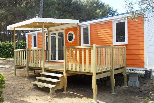 Kit Terrasse En Bois Pour Mobil Home – Veranda-Styledevie.fr dedans Prix Terrasse Mobil Home