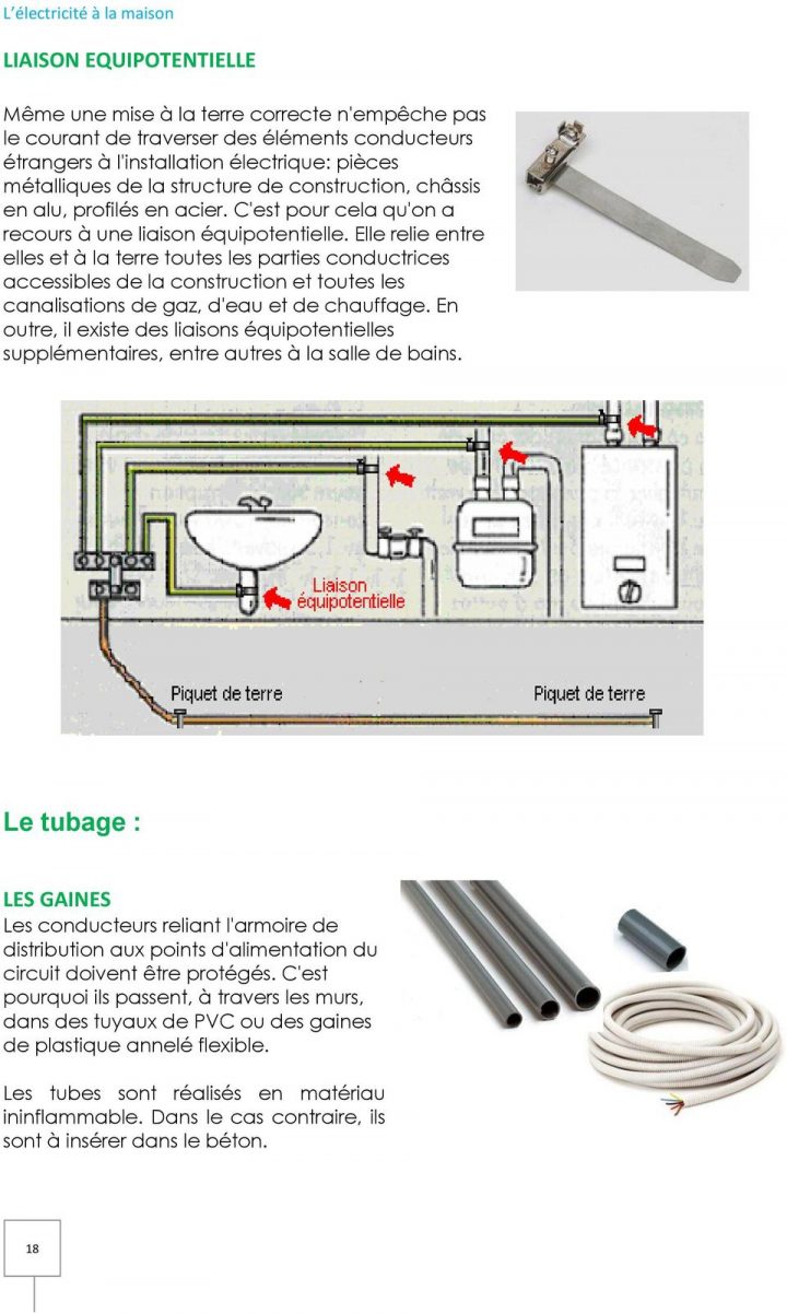 L Électricité À La Maison – Pdf Free Download dedans Liaison Équipotentielle Salle De Bain