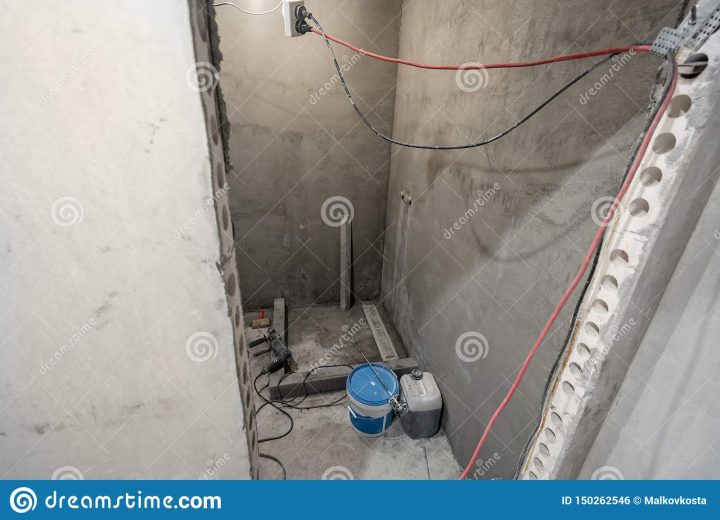 La Base De La Cabine De Douche Salle De Bains Pendant Le à Pose Cabine De Douche