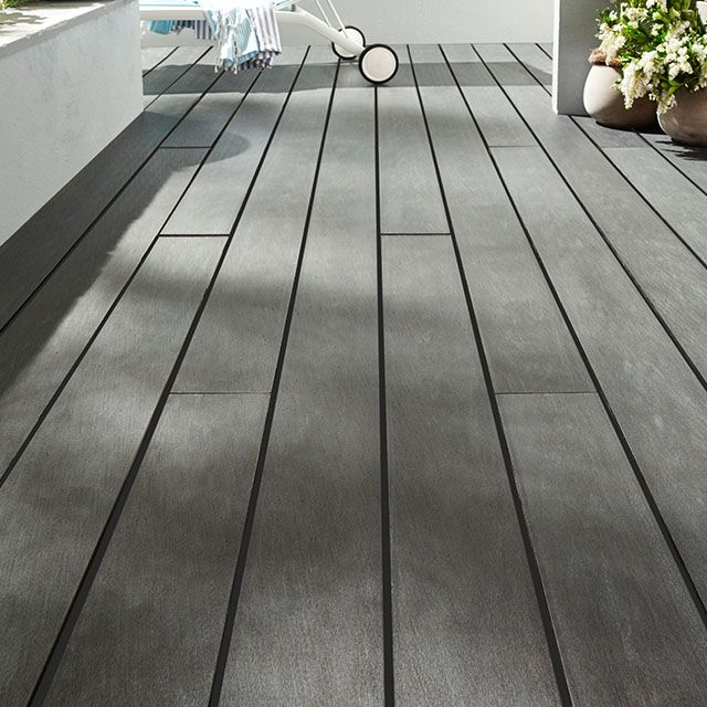 Lame De Terrasse Composite Anthracite Blooma Nods L.240 X tout Plot Pvc Terrasse Castorama