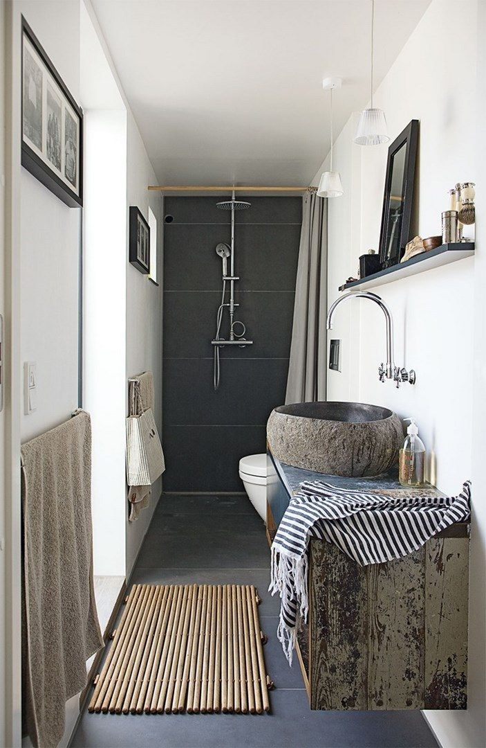 Long, Skinny, Rustic Bathroom. But Is That A Door Across tout Camera Espion Pour Salle De Bain