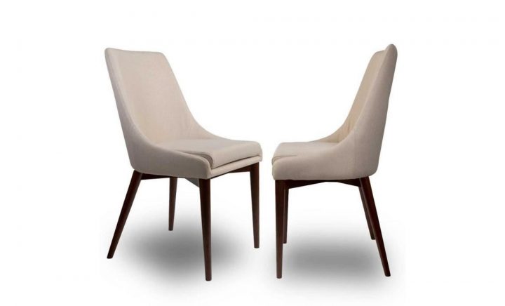 Lot De 2 Chaises Tissu Juju Couleur Beige intérieur Promo Chaises Salle Manger